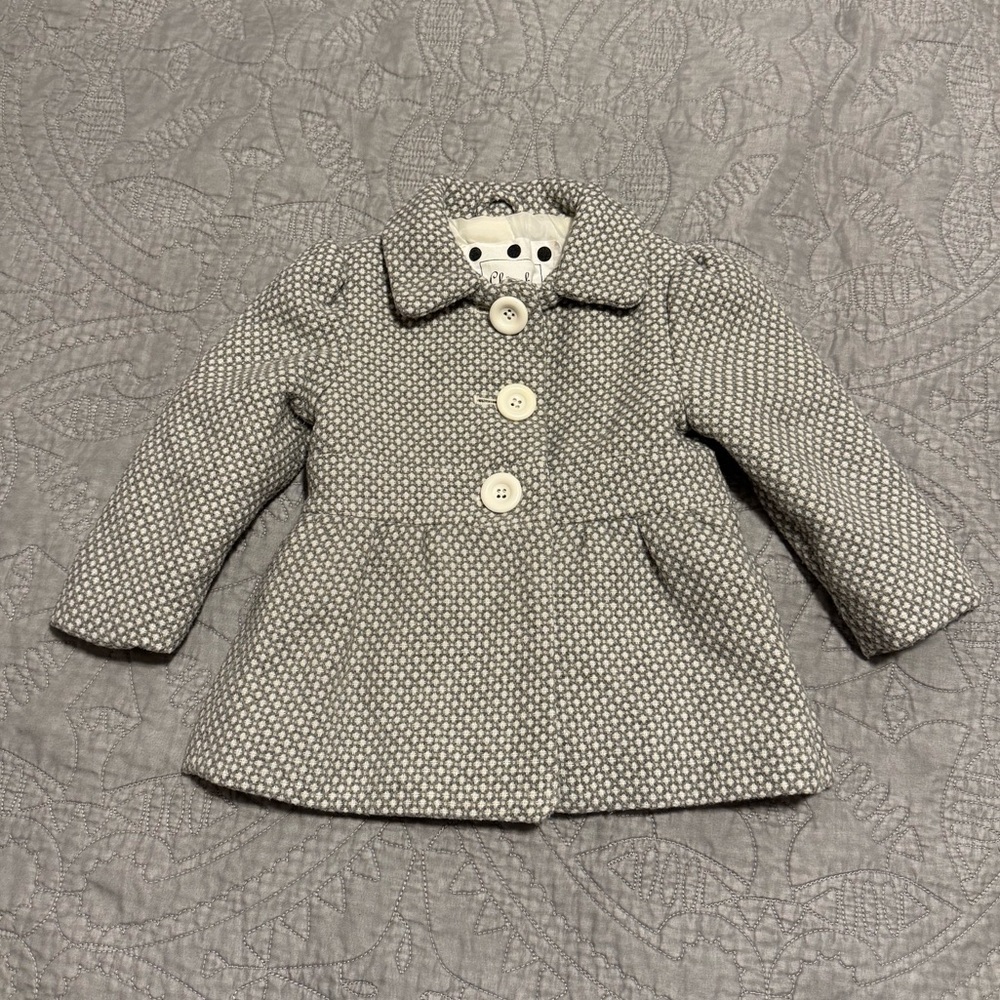 Cherokee Gray and White Girls Dress Coat 18 Months